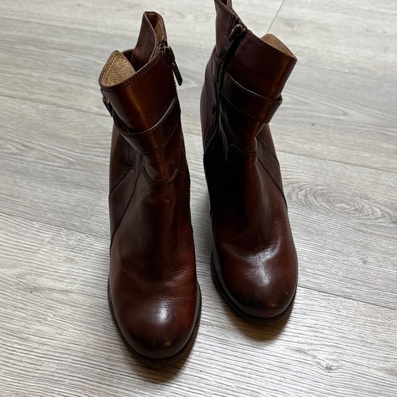 Frye Brown Leather Ankle Boots - Picture 5 of 6